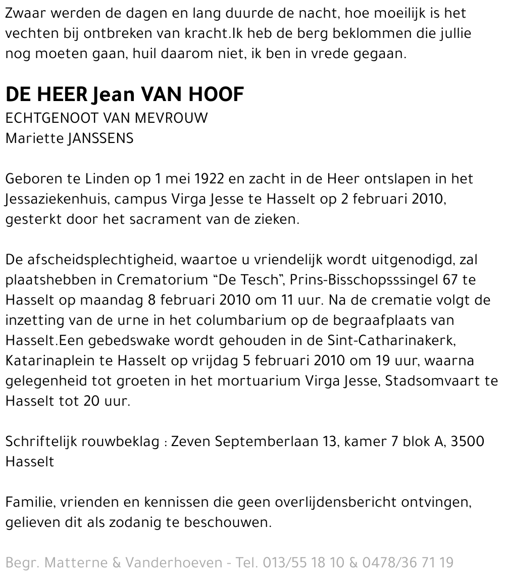 Jean Van Hoof
