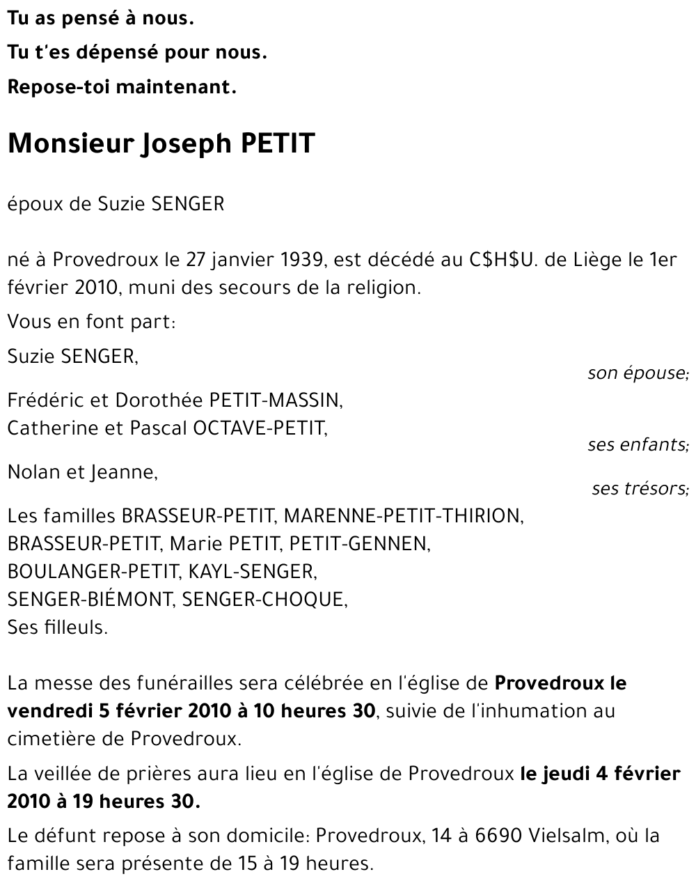 Joseph PETIT