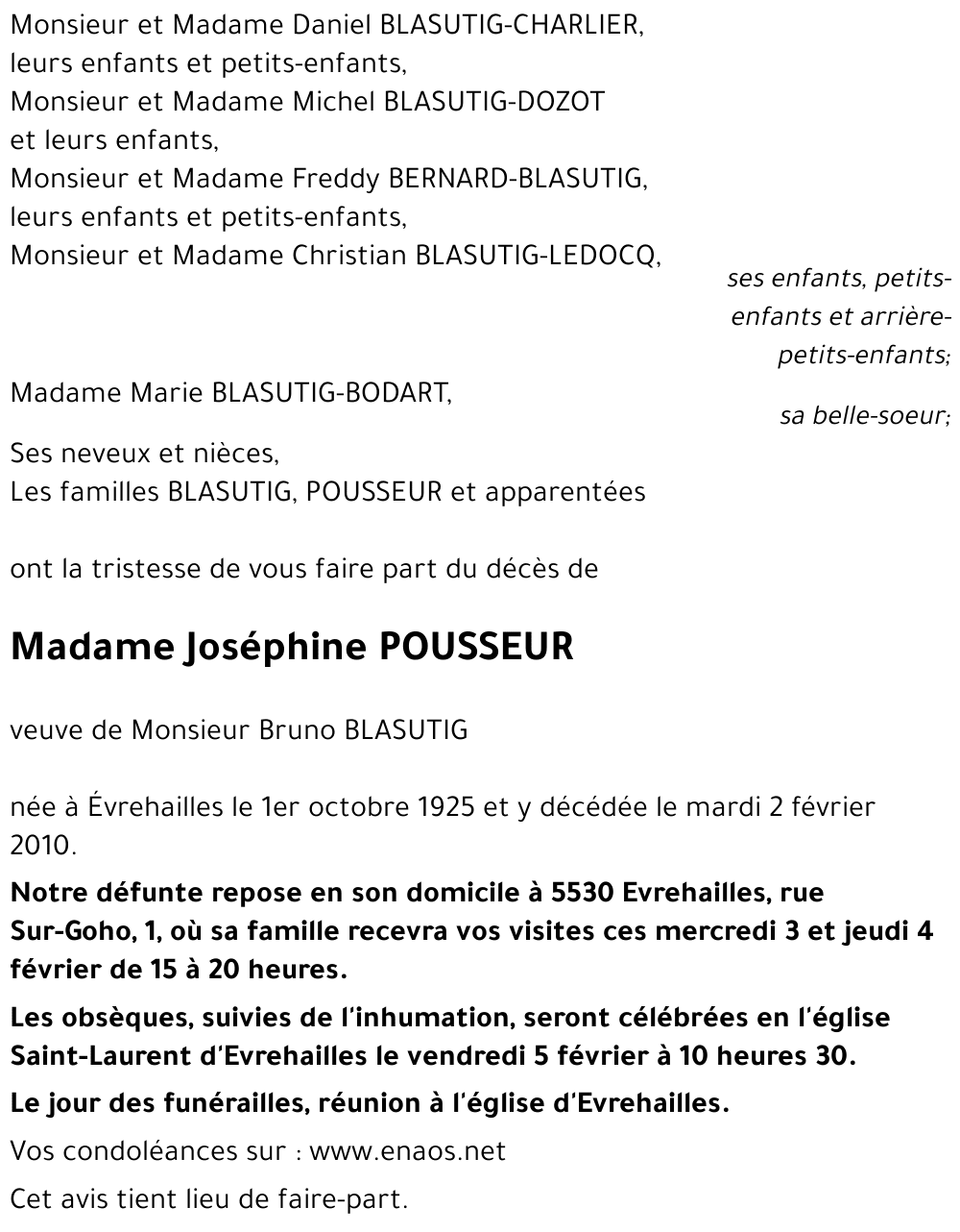 Joséphine POUSSEUR