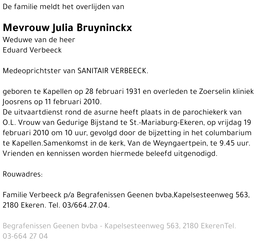Julia Bruyninckx