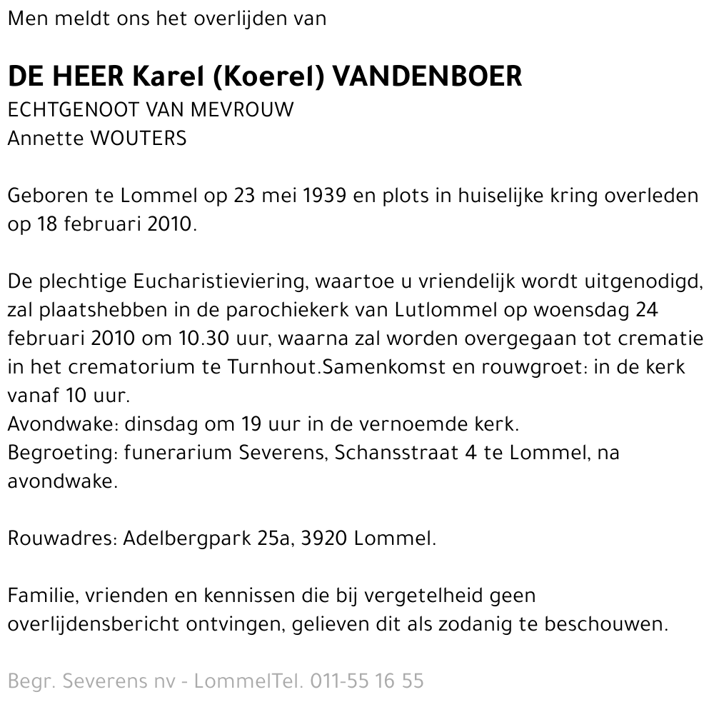 Karel Vandenboer