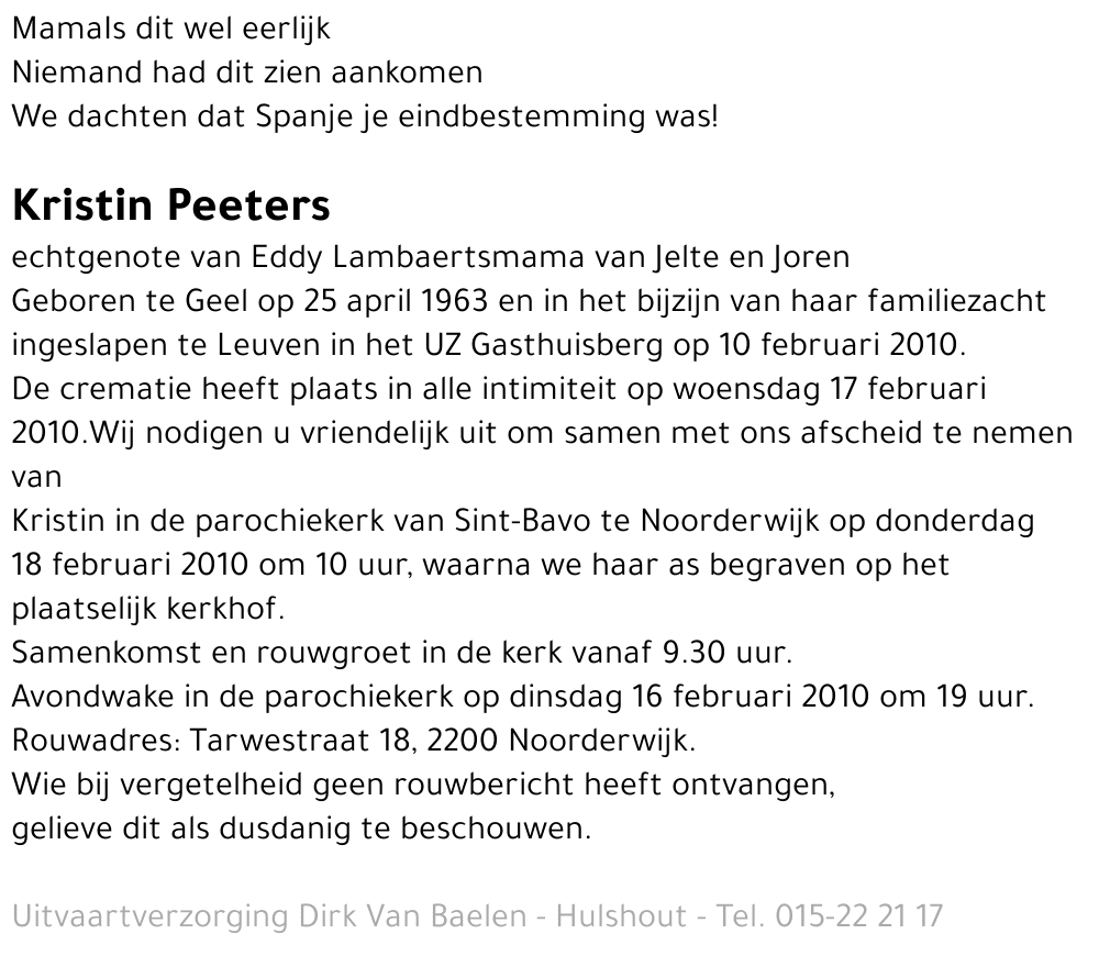 Kirstin Peeters