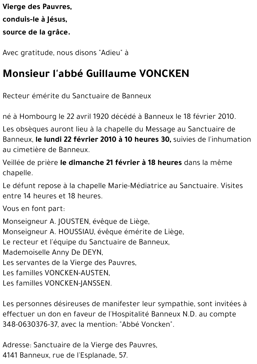 l'abbé Guillaume VONCKEN