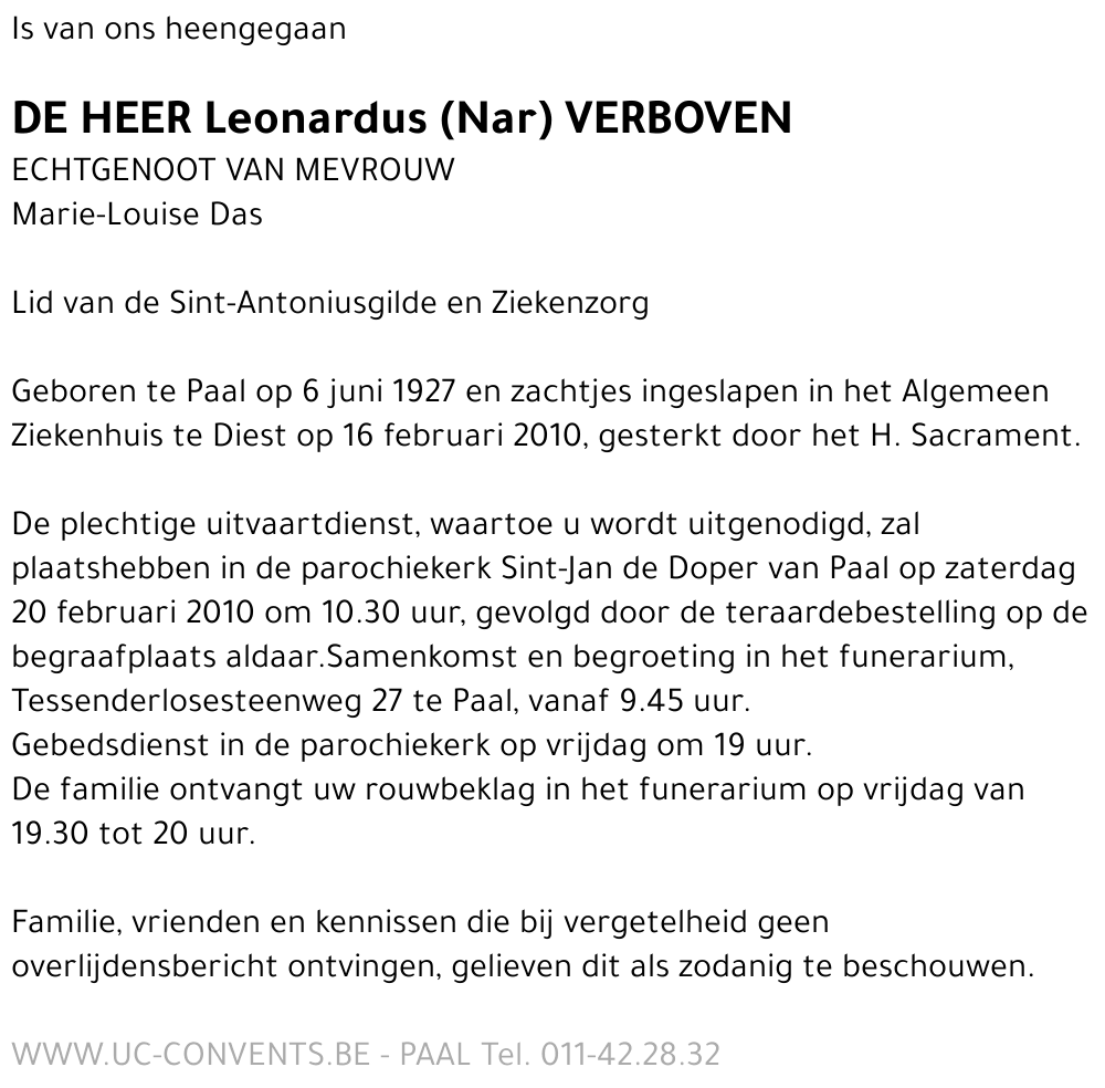 Leonardus Verboven