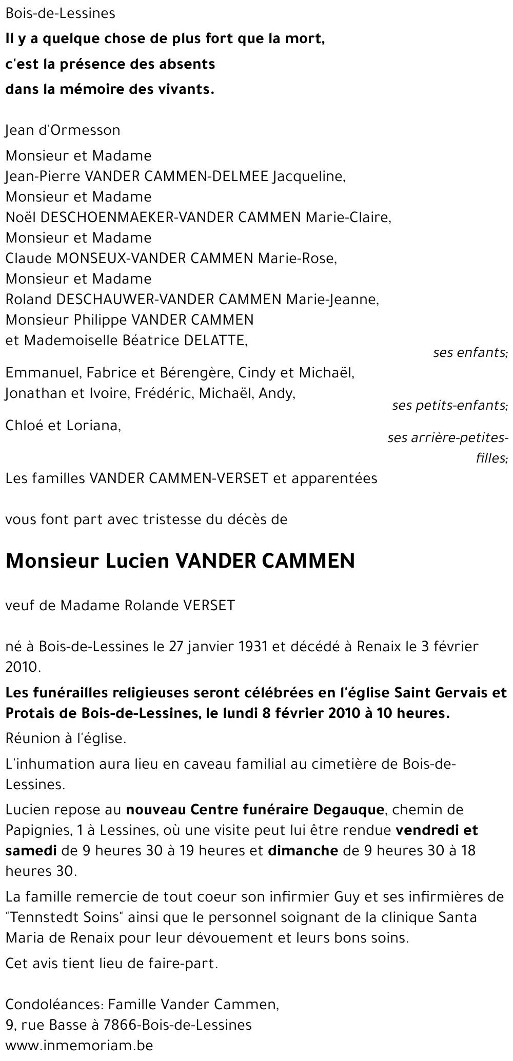 Lucien VANDER CAMMEN