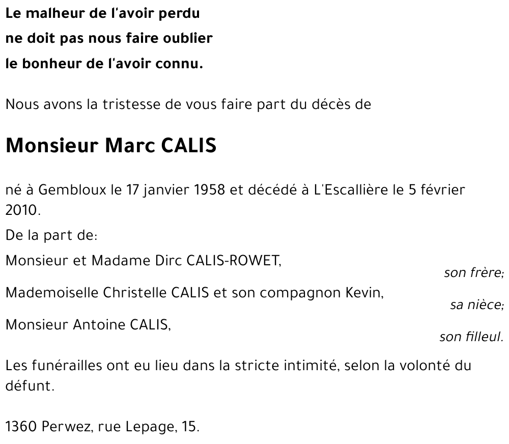 Marc CALIS