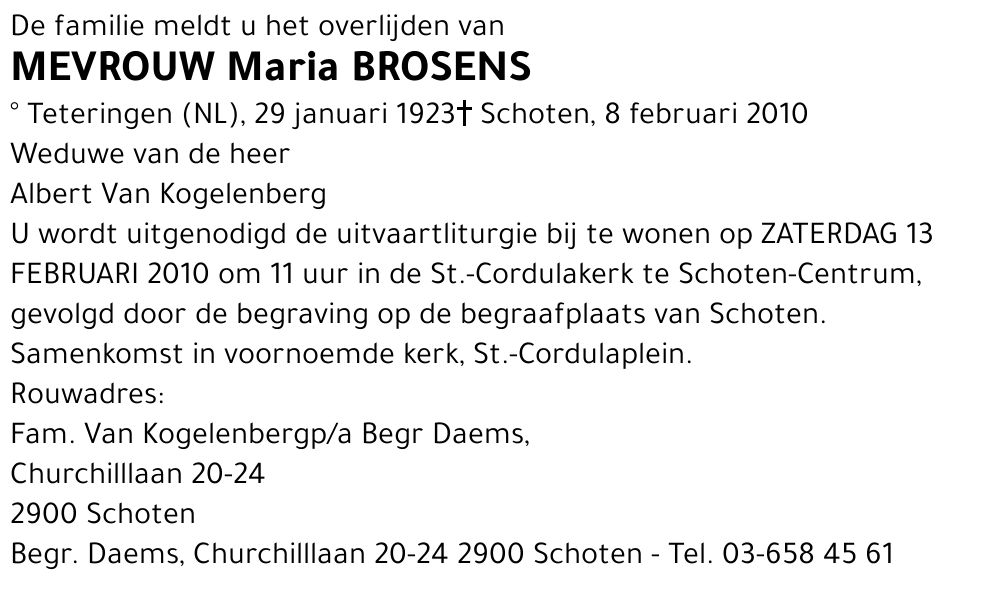 Maria Brosens