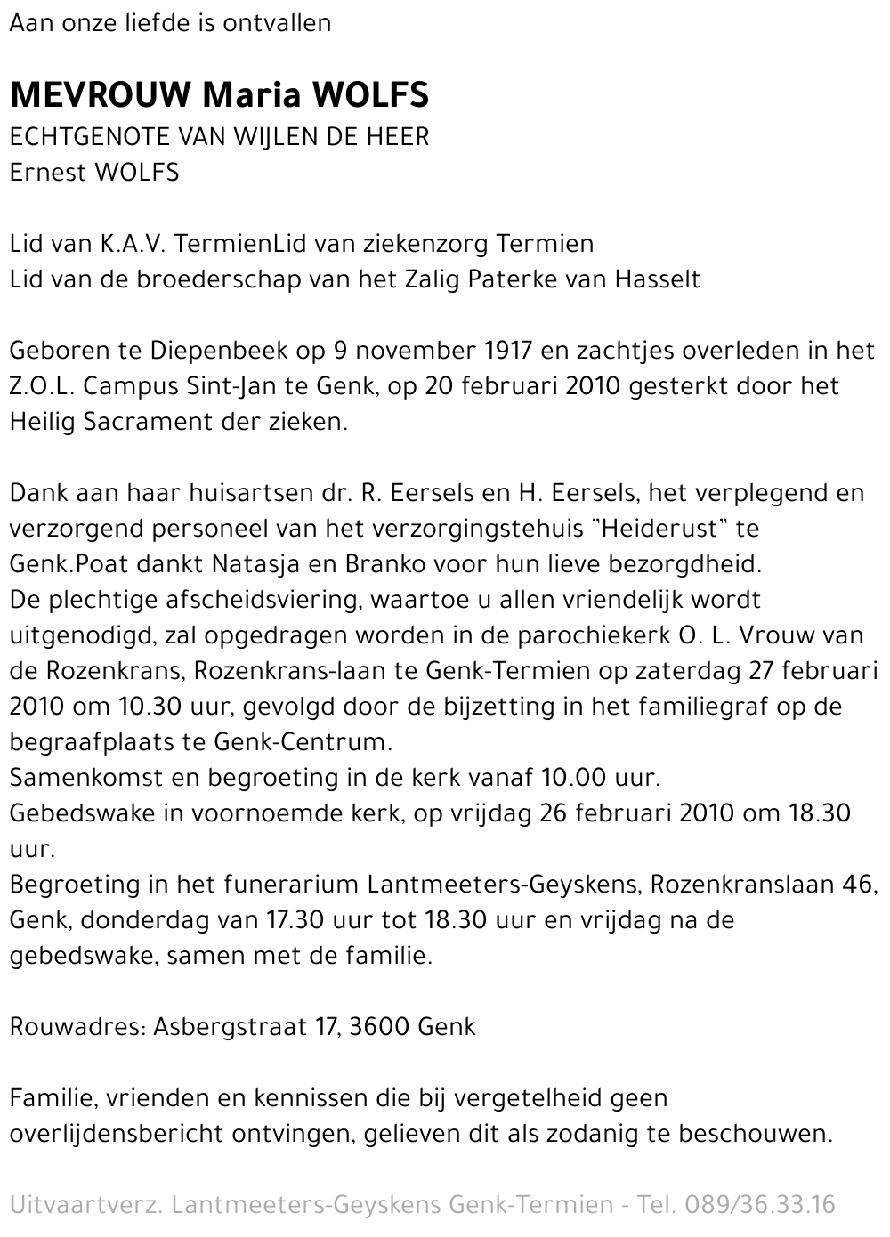 Maria WOLFS