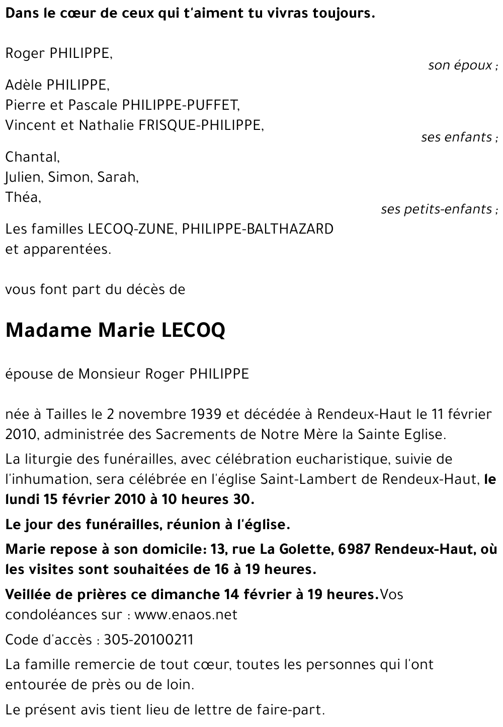 Marie LECOQ