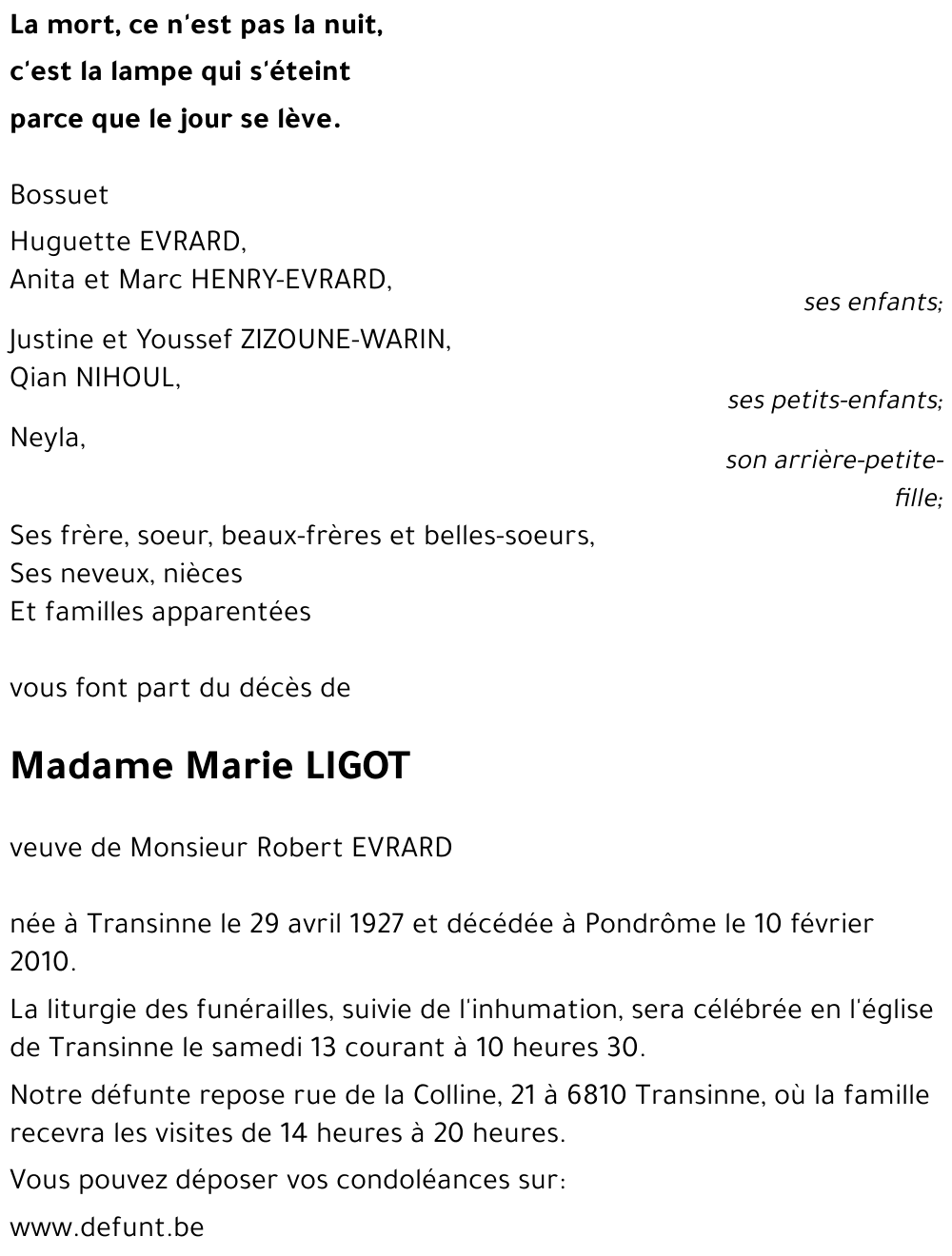 Marie LIGOT
