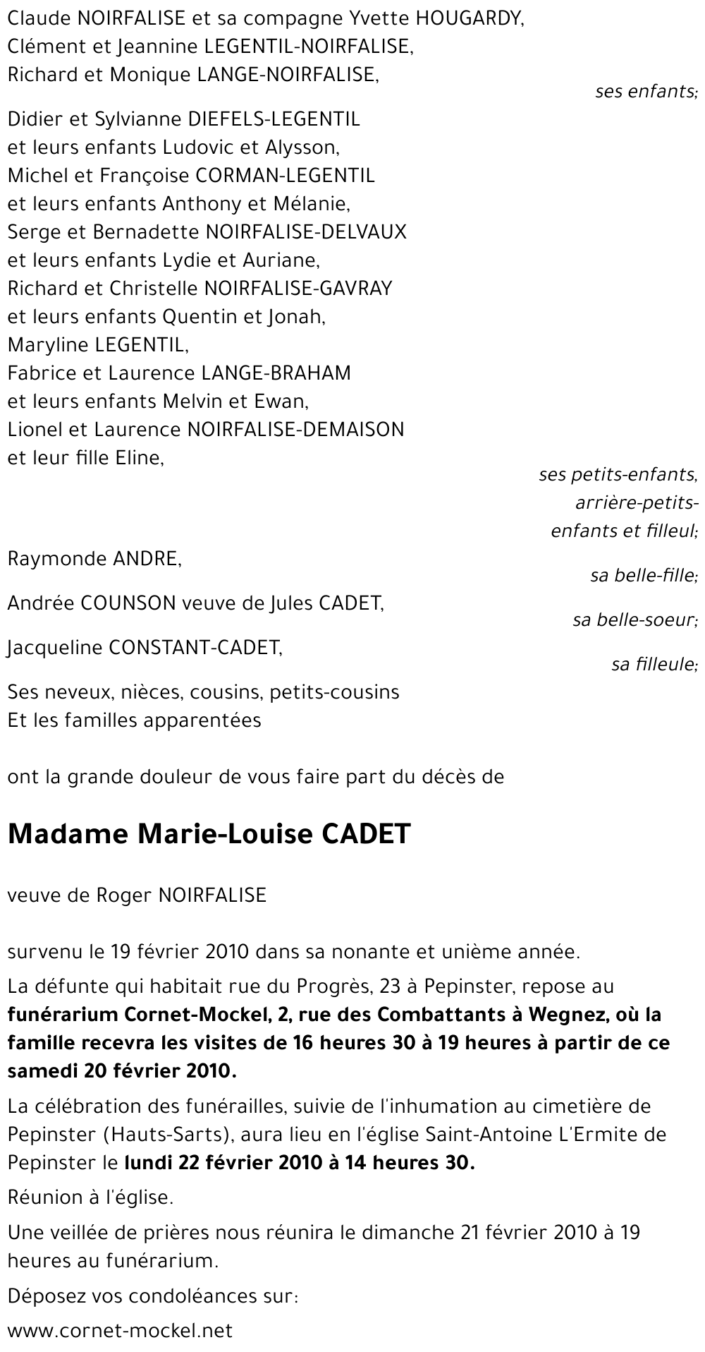Marie-Louise CADET