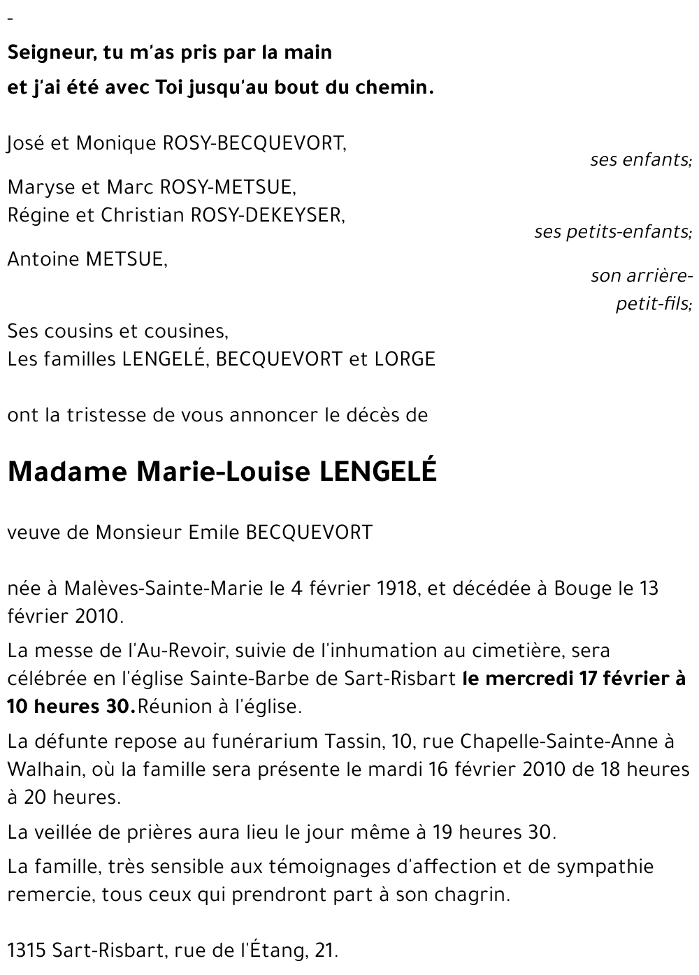 Marie-Louise Lengelé