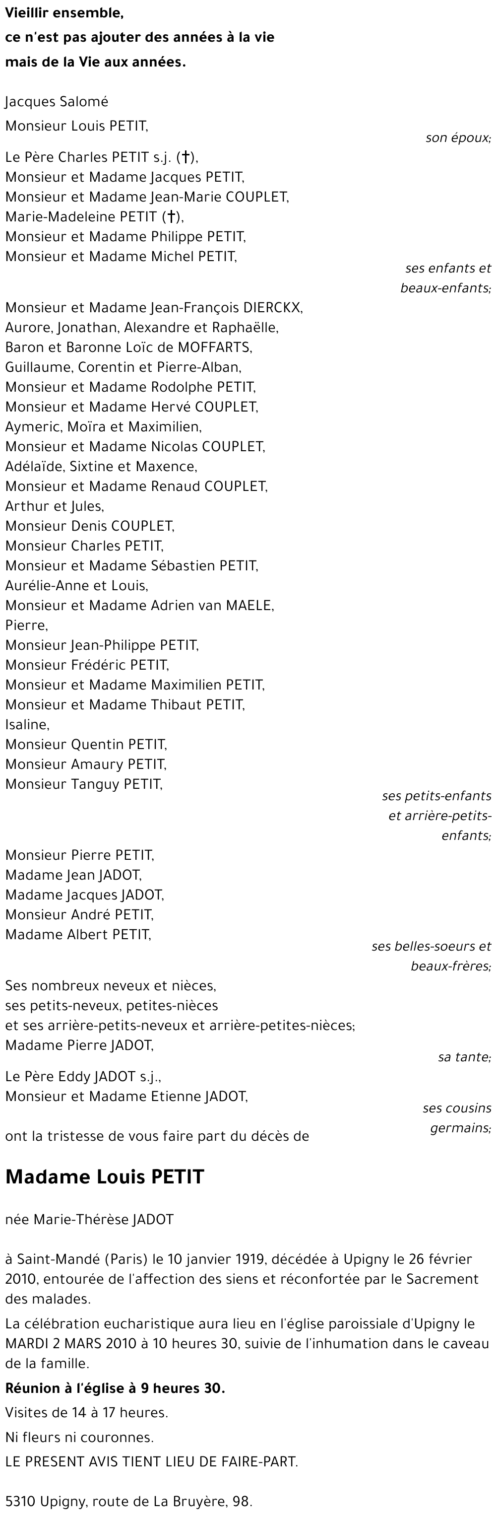 Marie-Thérèse JADOT