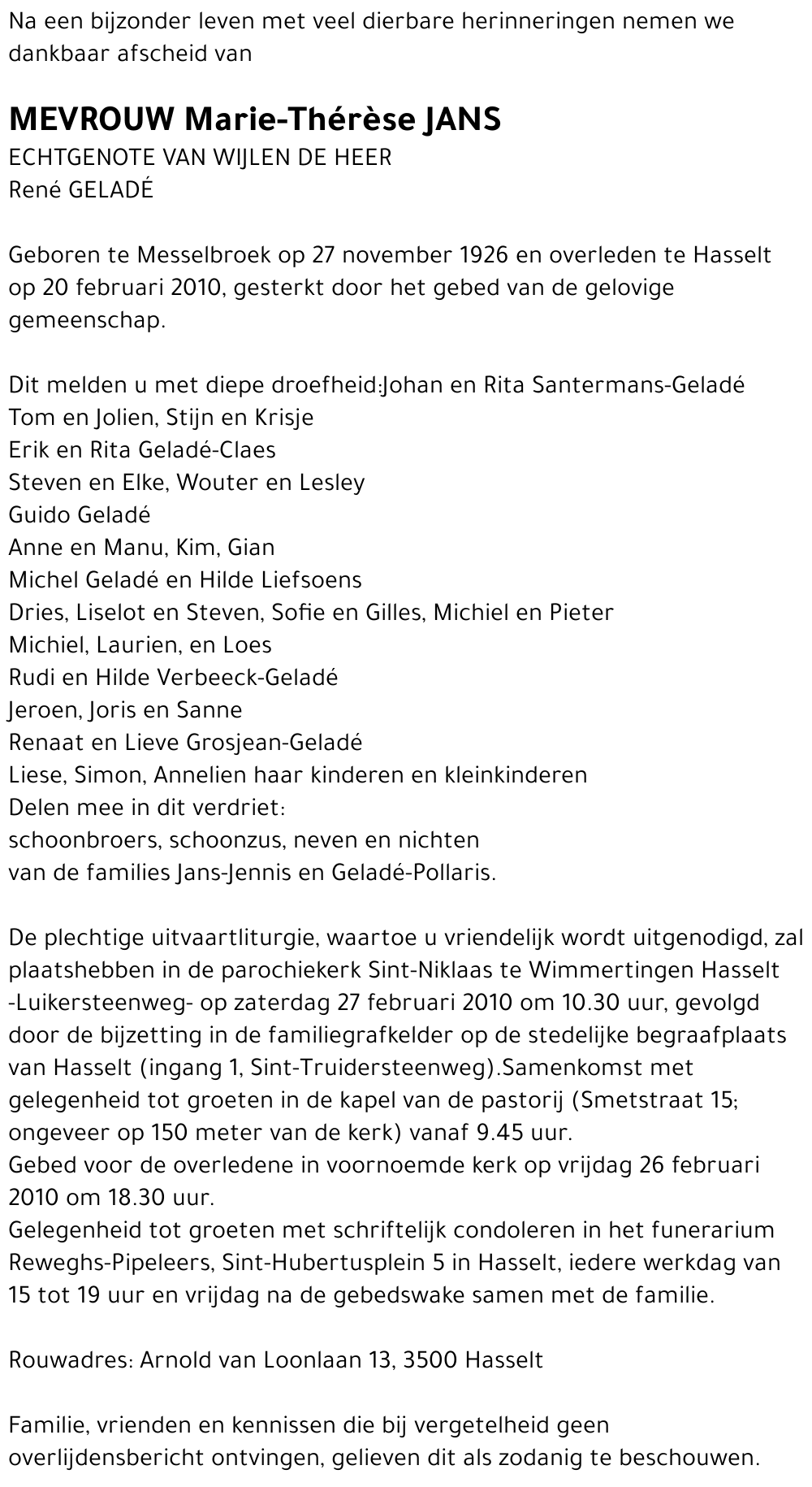 Marie-Thérèse Jans