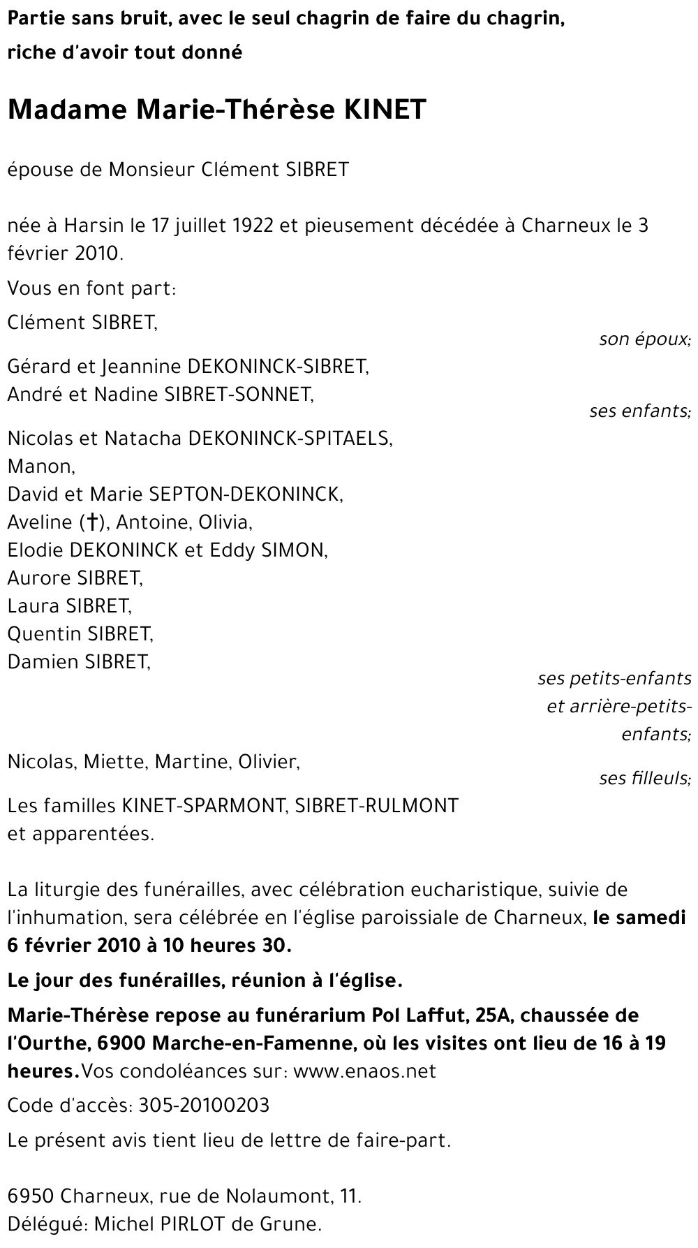 Marie-Thérèse KINET