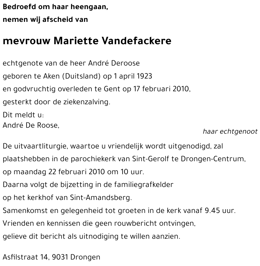 Mariette Vandefackere