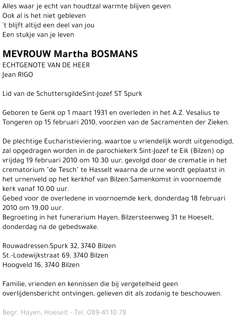 Martha Bosmans