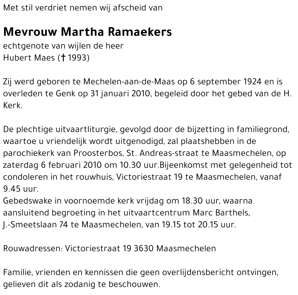 Martha Ramaekers