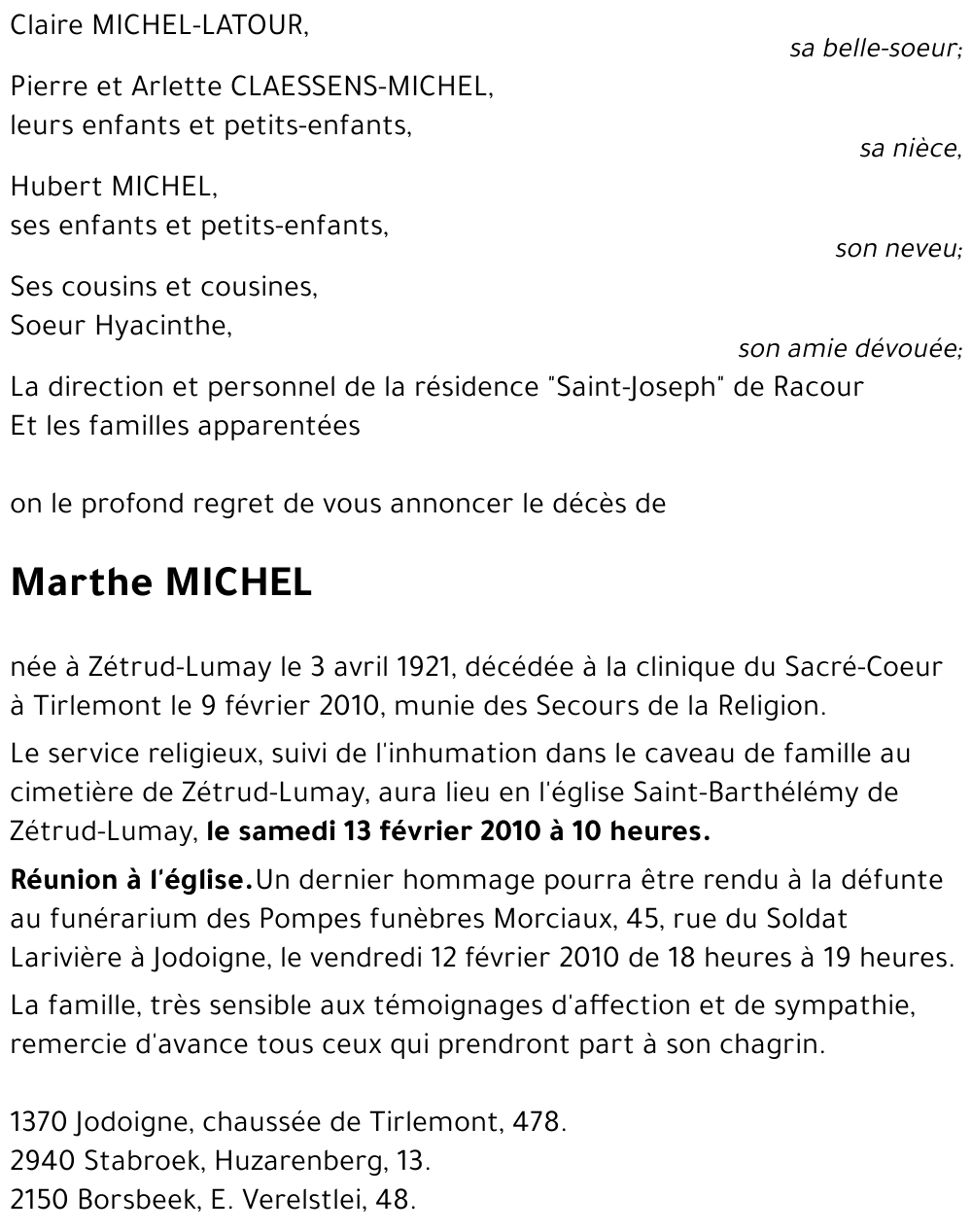 Marthe MICHEL