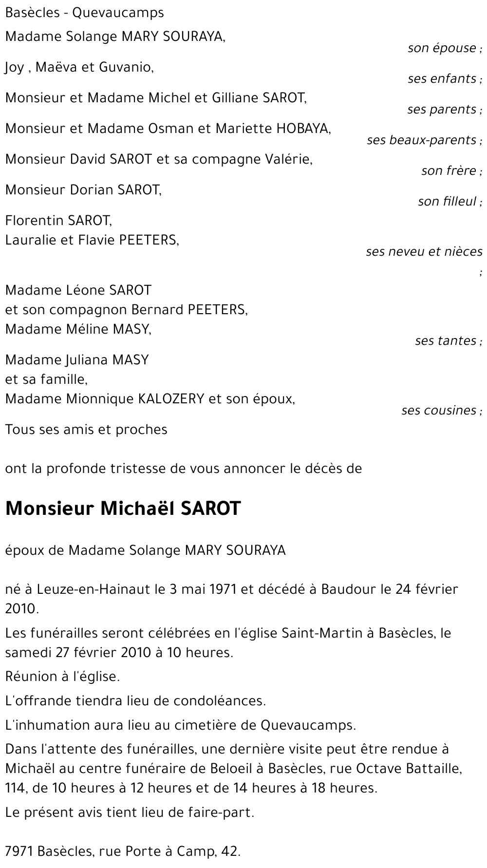 Michaël SAROT