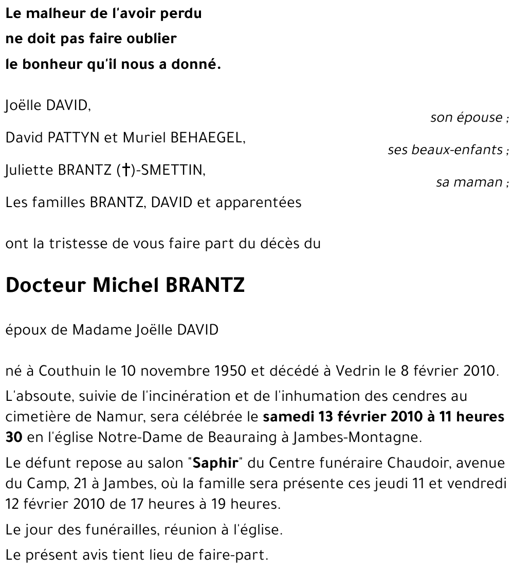 Michel BRANTZ