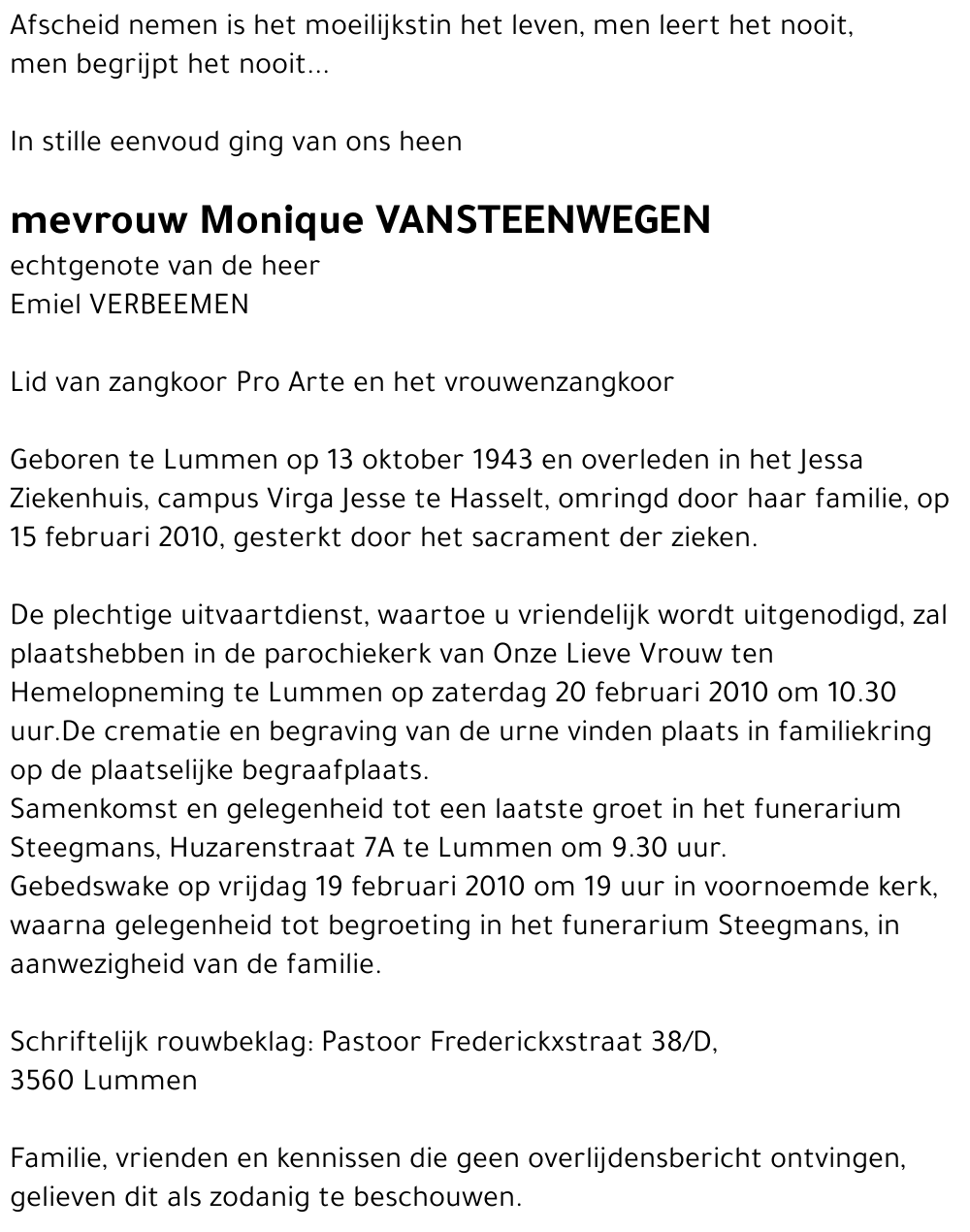 Monique Vansteenwegen