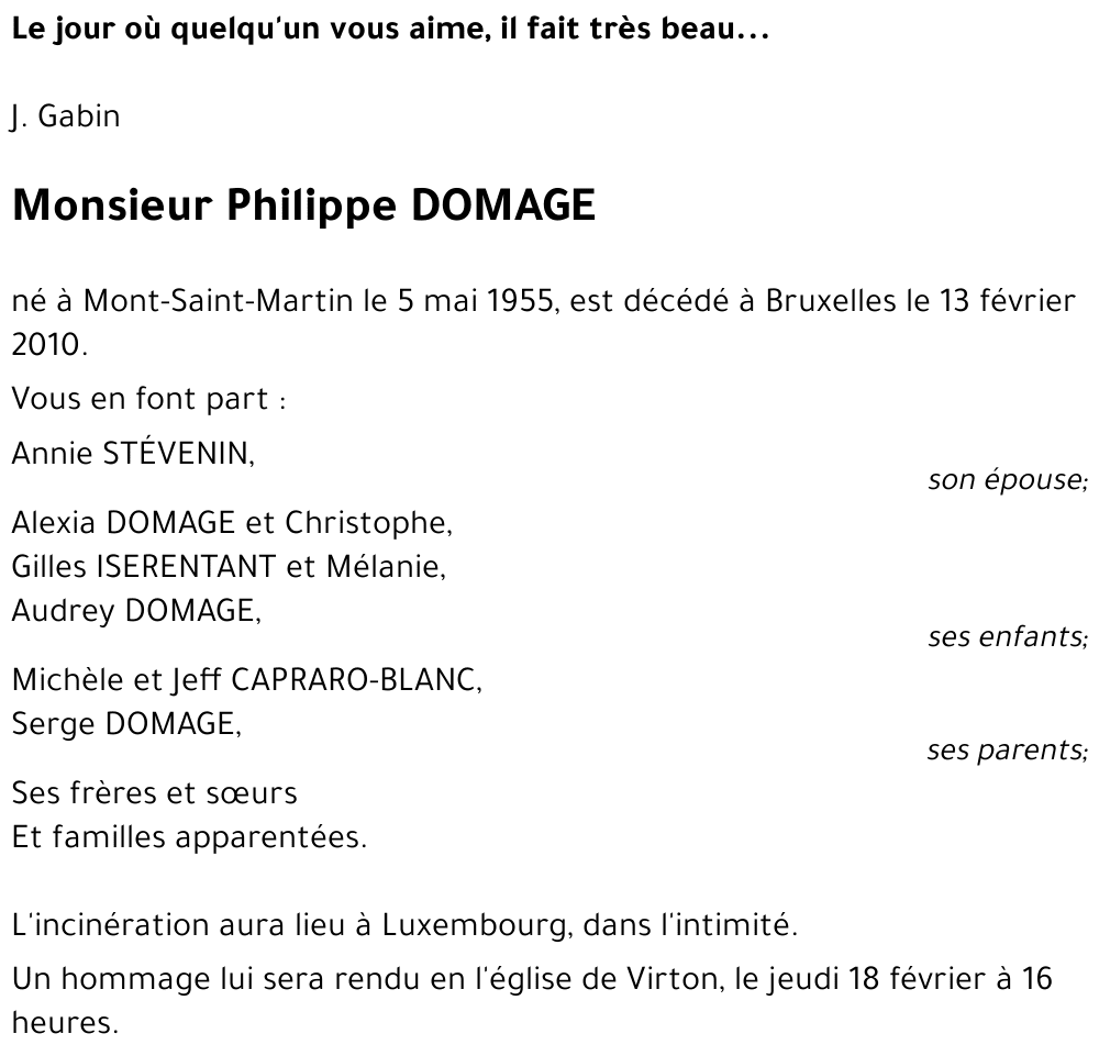 Philippe DOMAGE