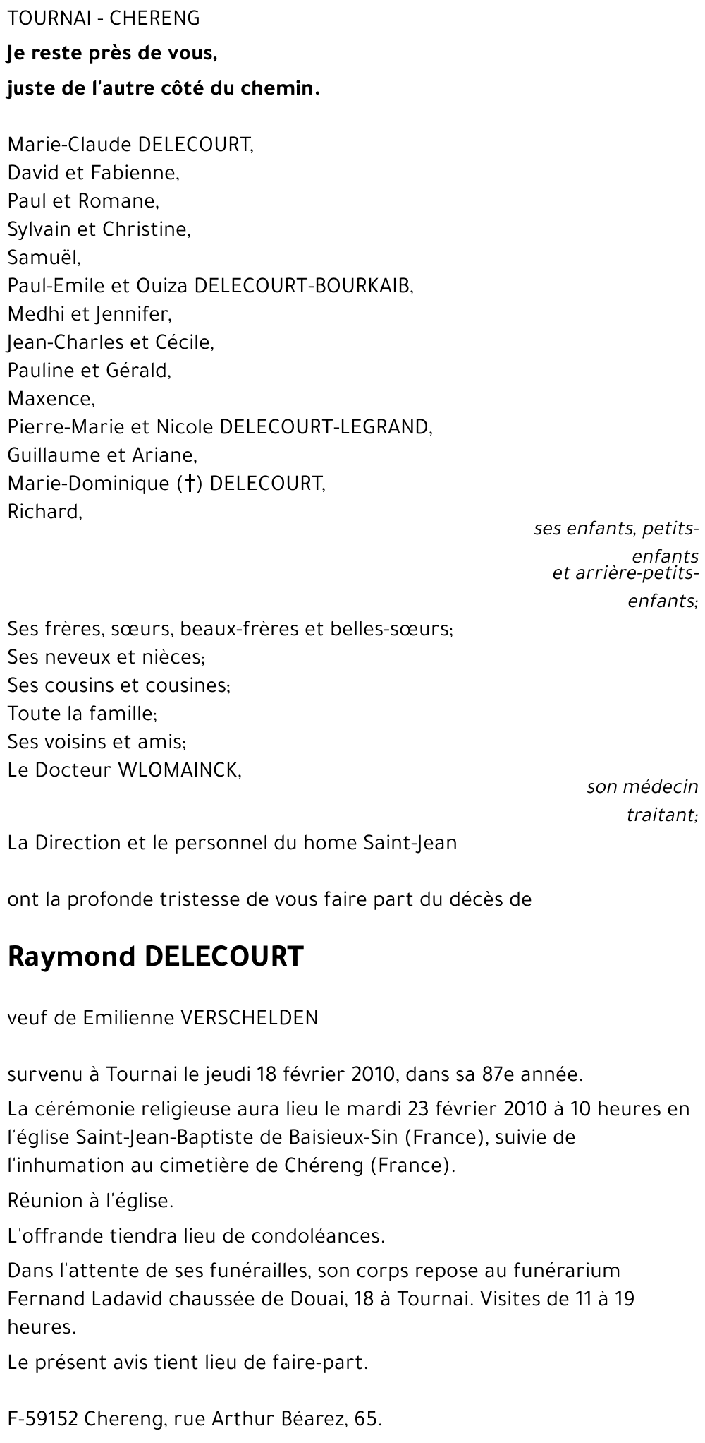 Raymond DELECOURT
