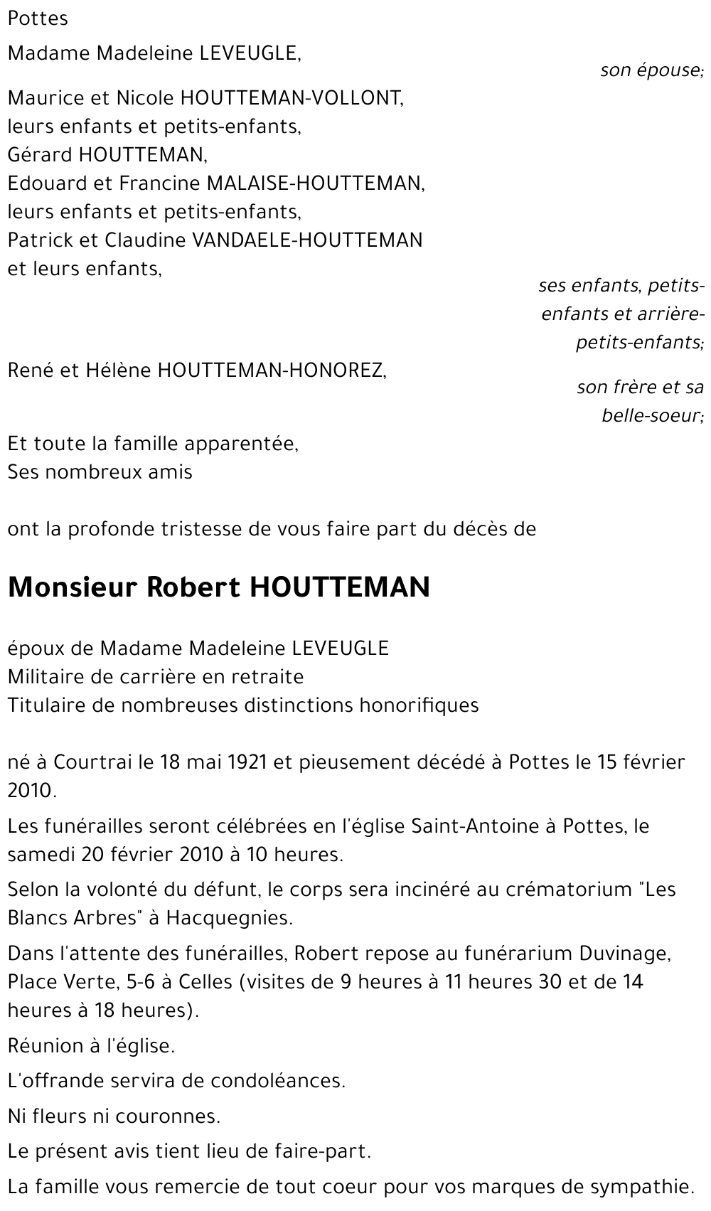 Robert HOUTTEMAN