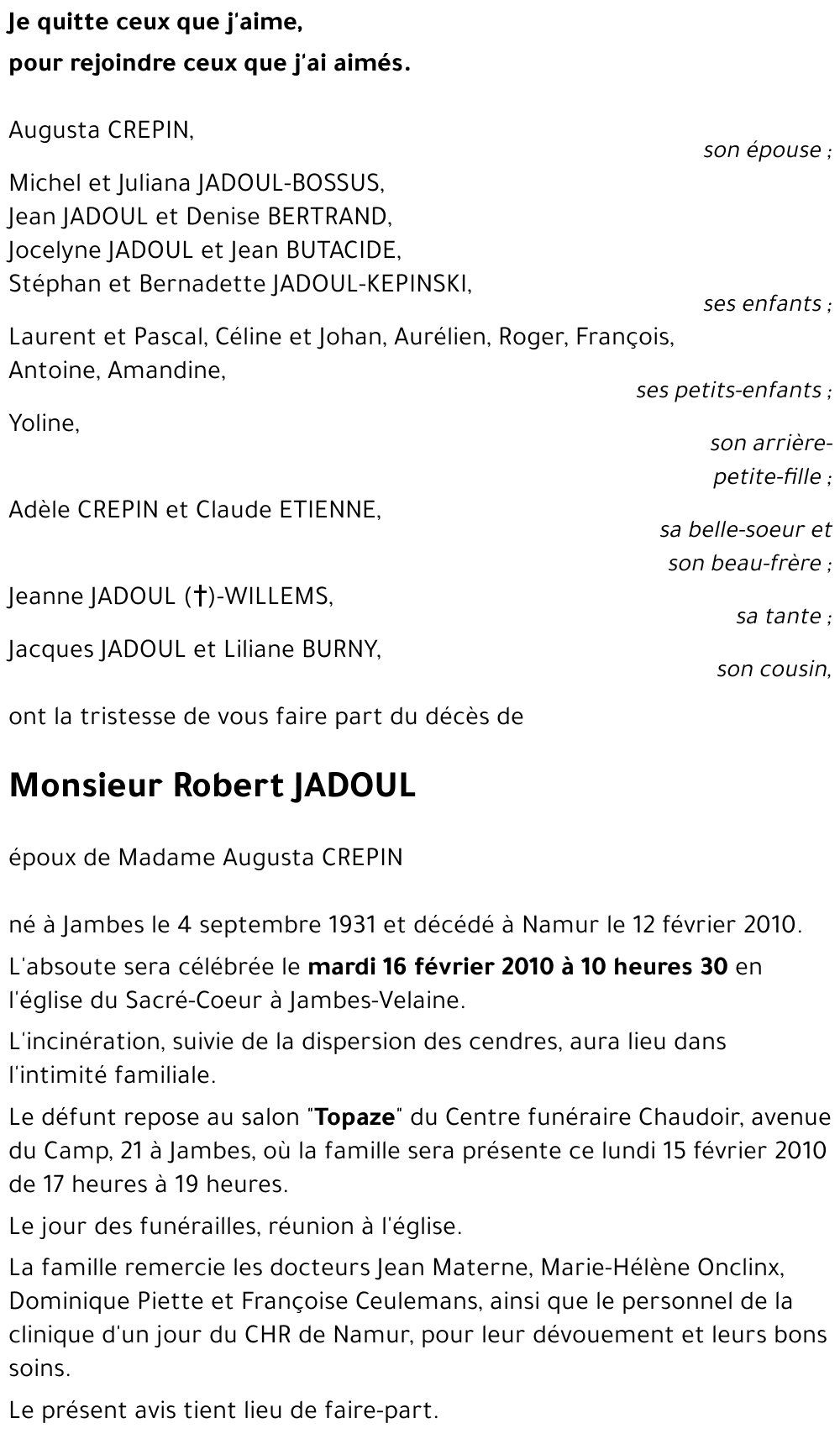 Robert JADOUL