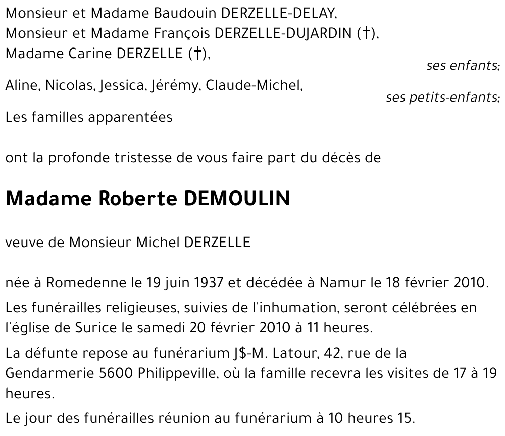 Roberte DEMOULIN