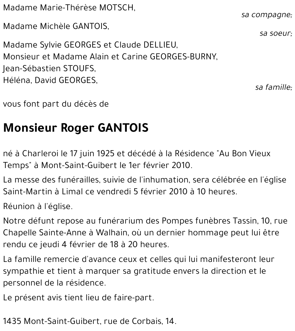 Roger GANTOIS