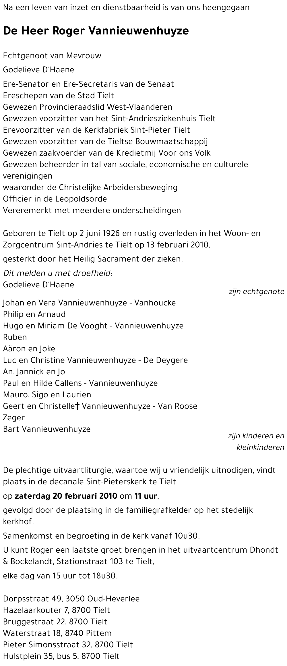 Roger Vannieuwenhuyze