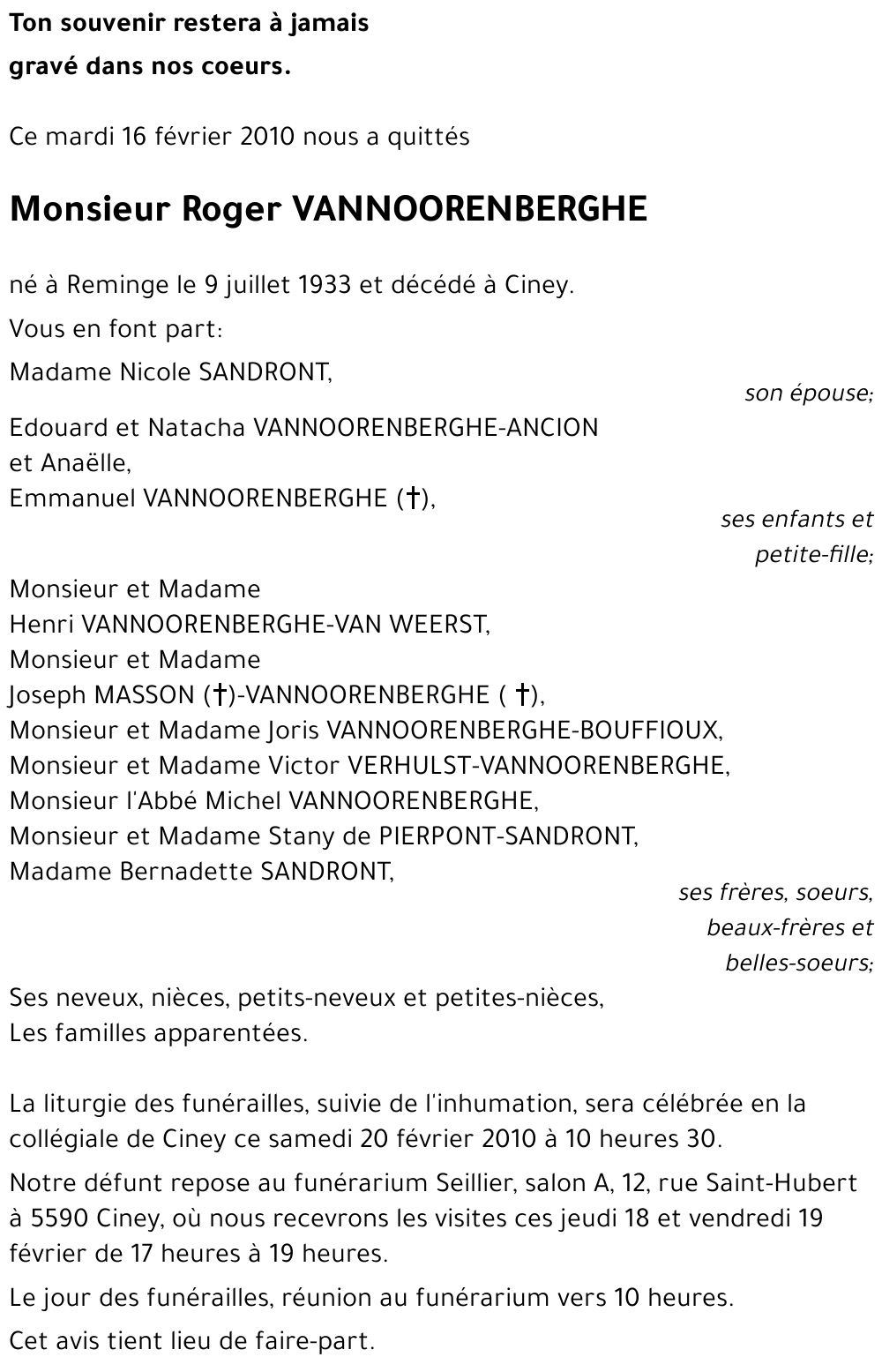 Roger VANNOORENBERGHE