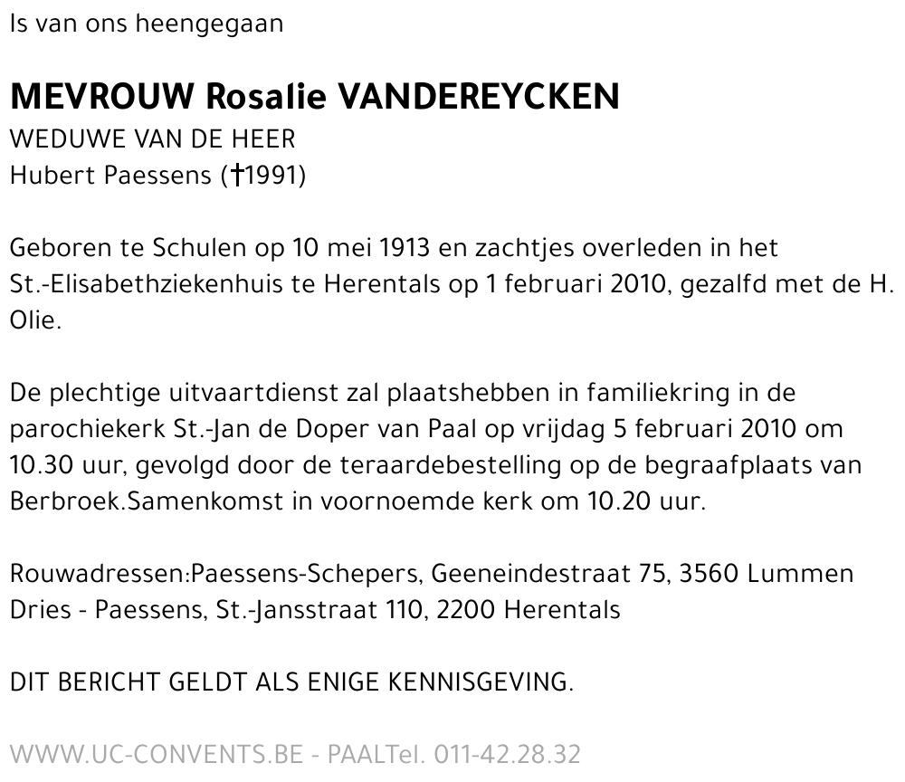 Rosalie Vandereycken