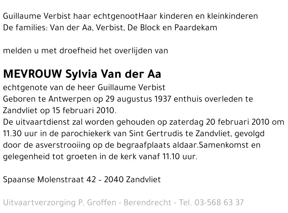Sylvia Van der Aa