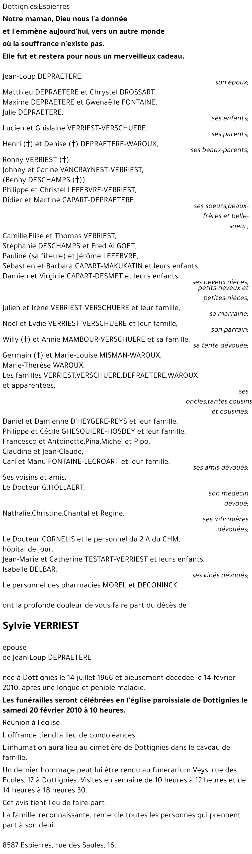 Sylvie VERRIEST