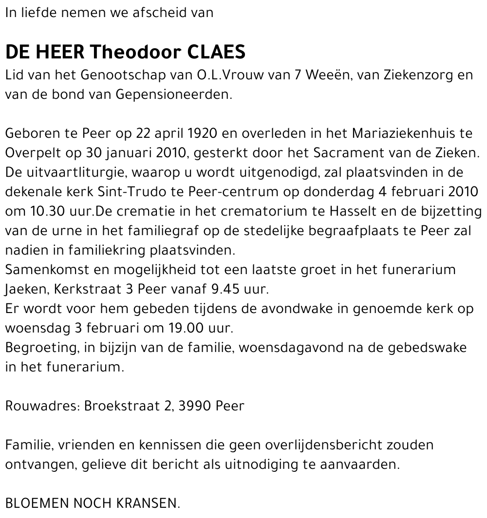 Theodoor CLAES