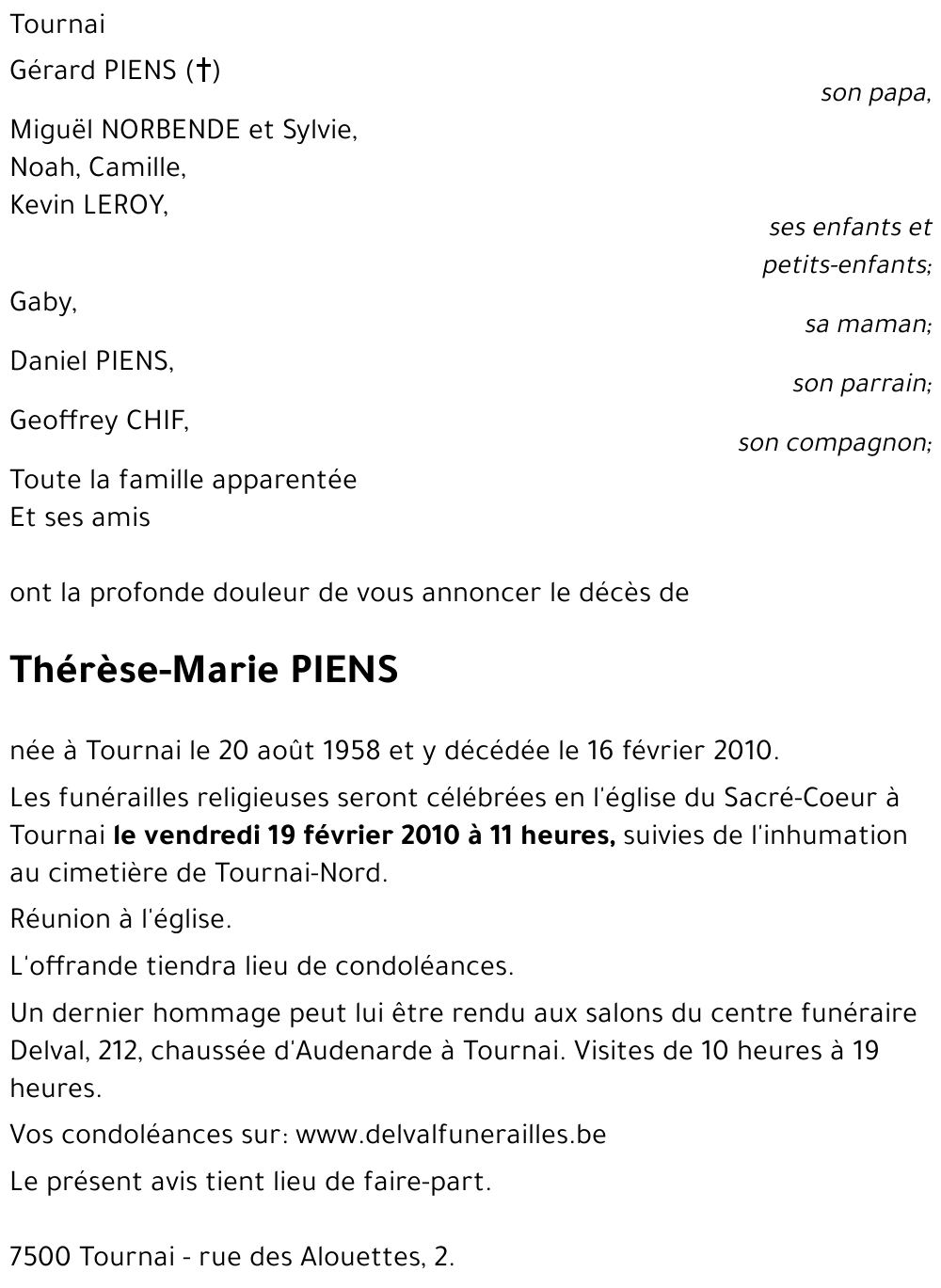 Thérèse-Marie PIENS