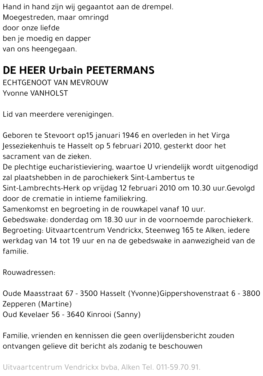 Urbain Peetermans