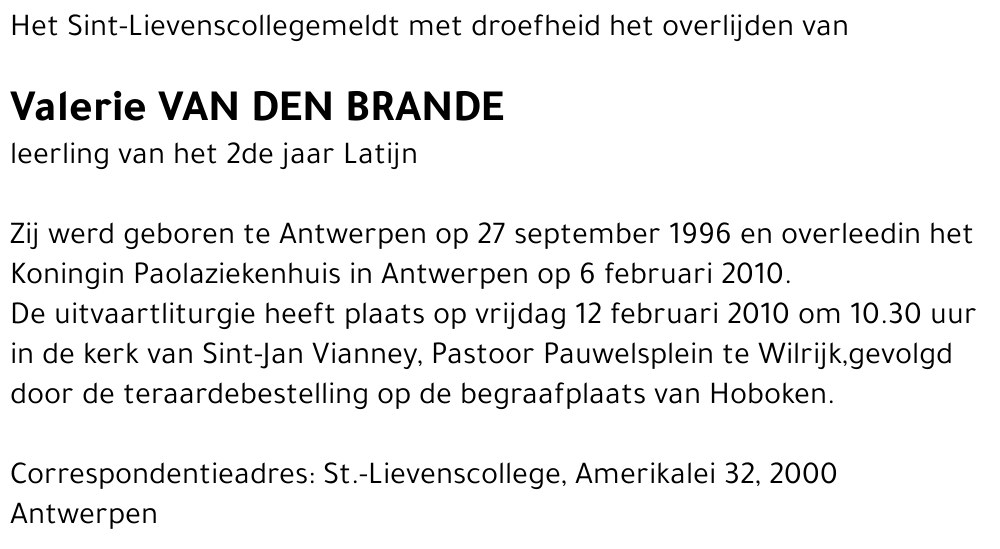 Valerie Van den Brande