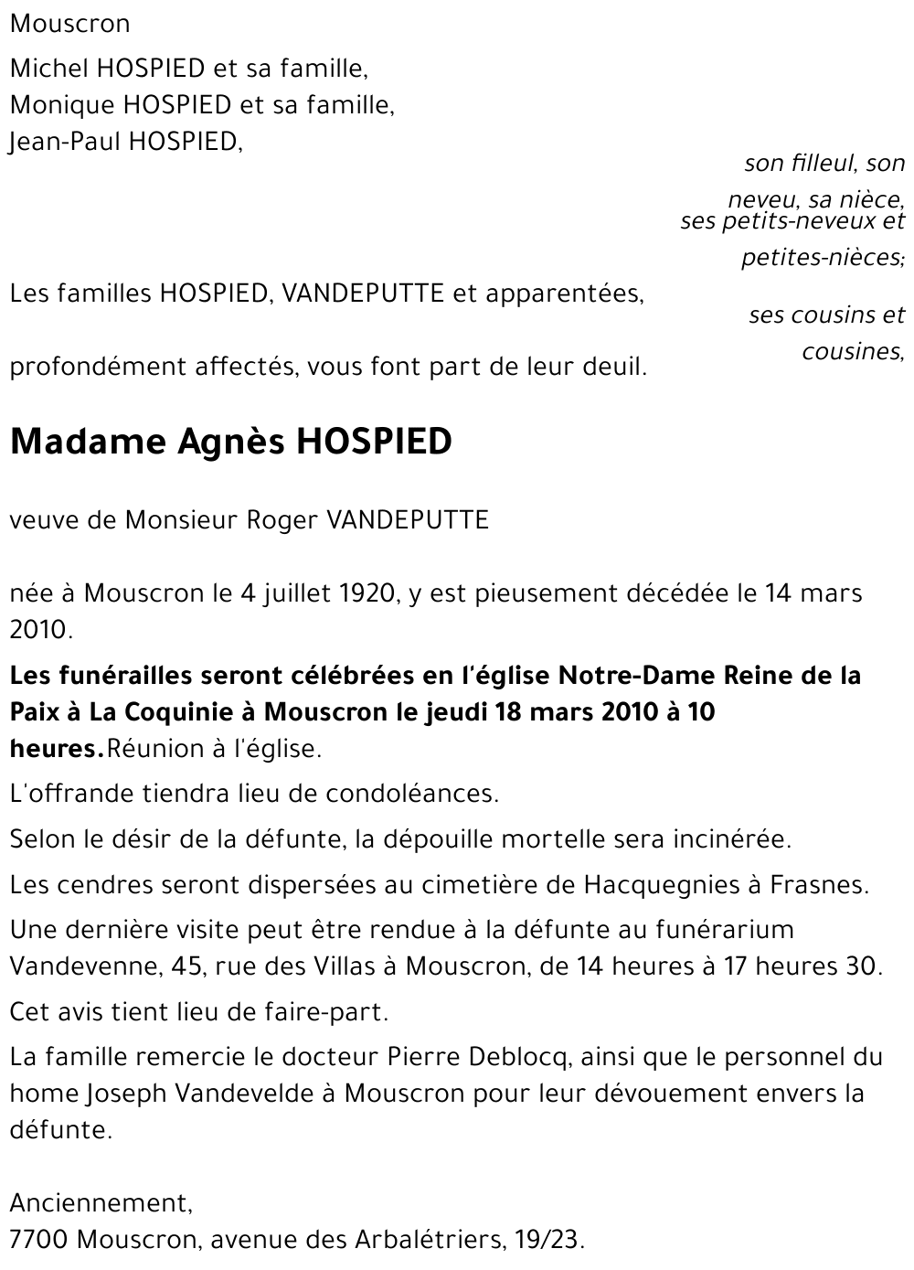 Agnès HOSPIED