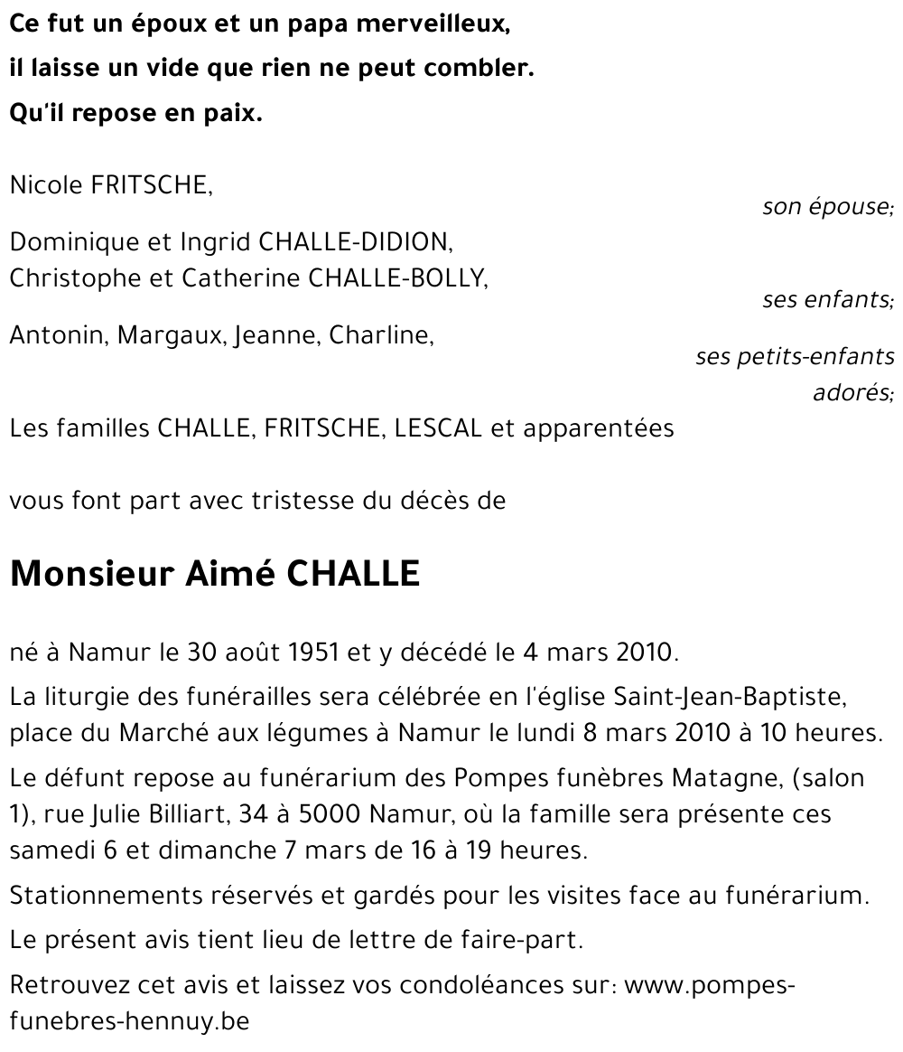Aimé CHALLE