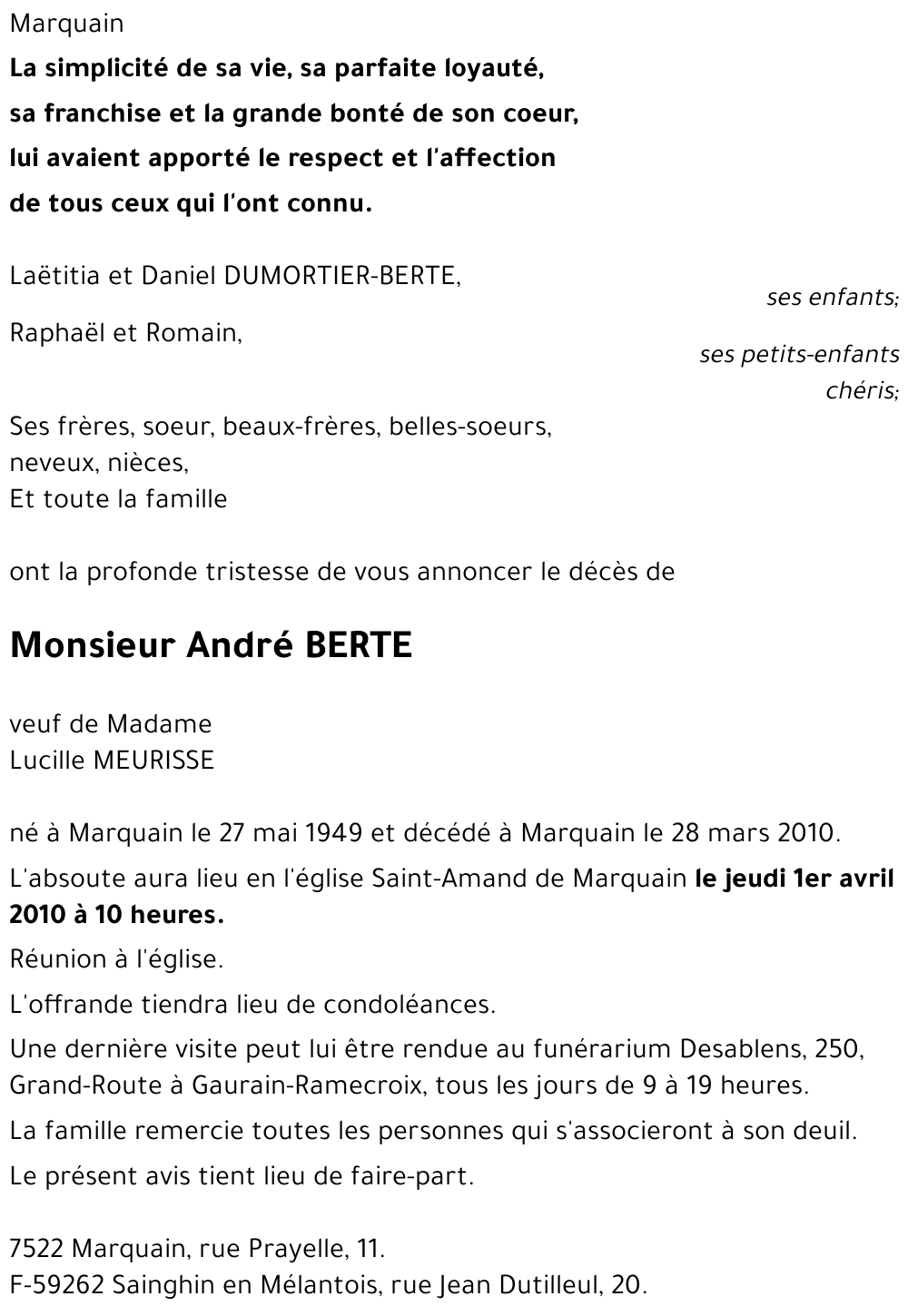 André BERTE