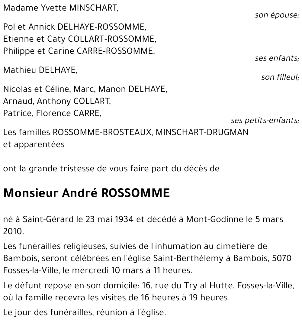 André ROSSOMME