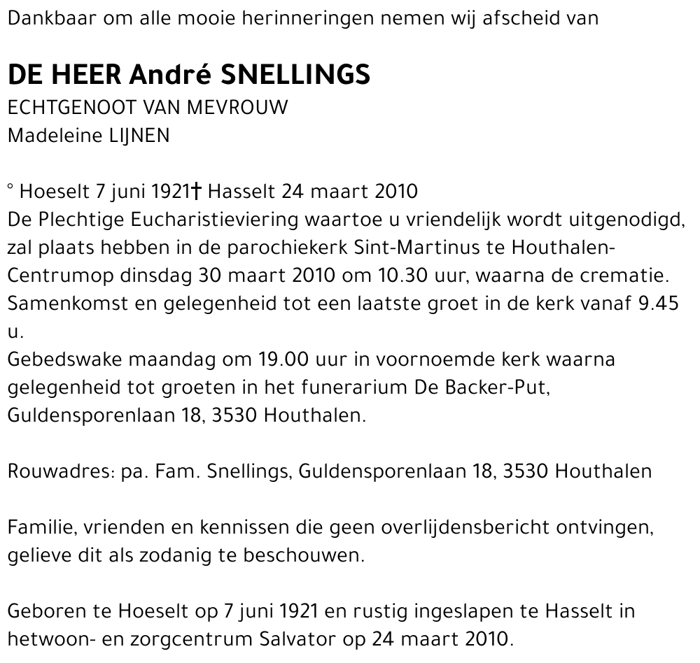 André SNELLINGS