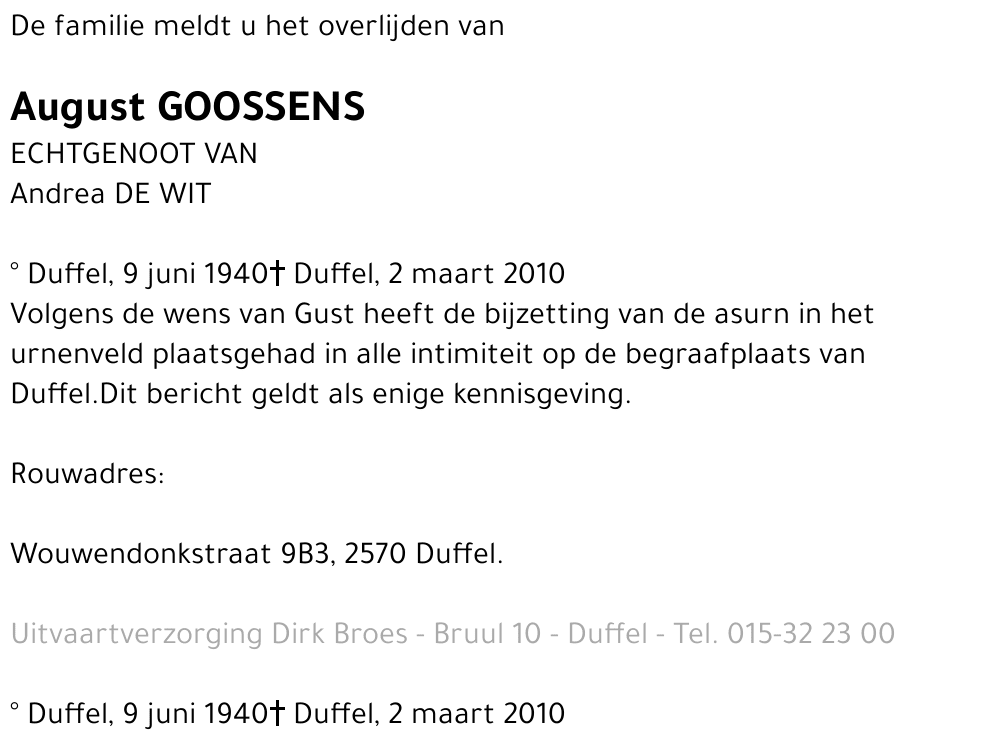August Goossens