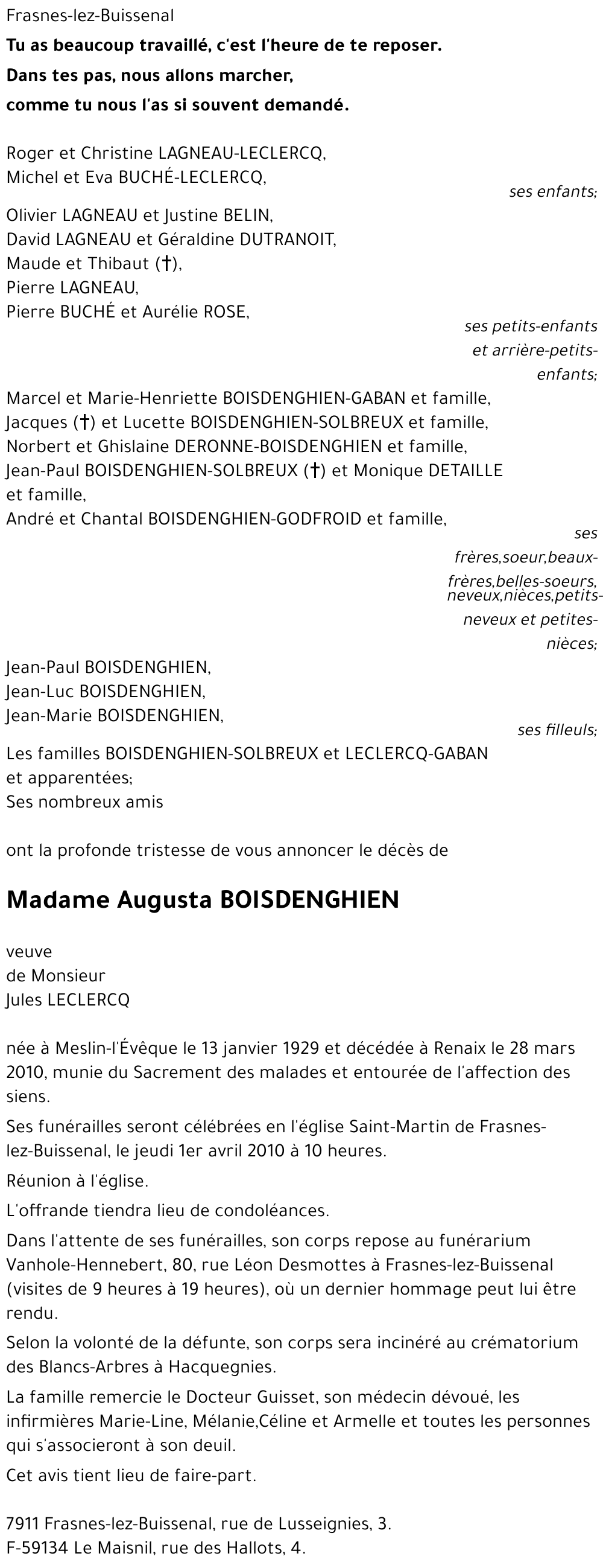 Augusta BOISDENGHIEN