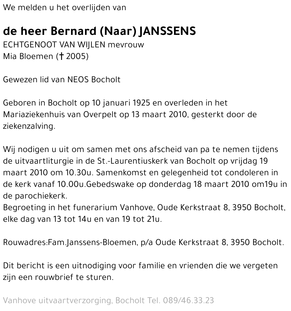 Bernard Janssens