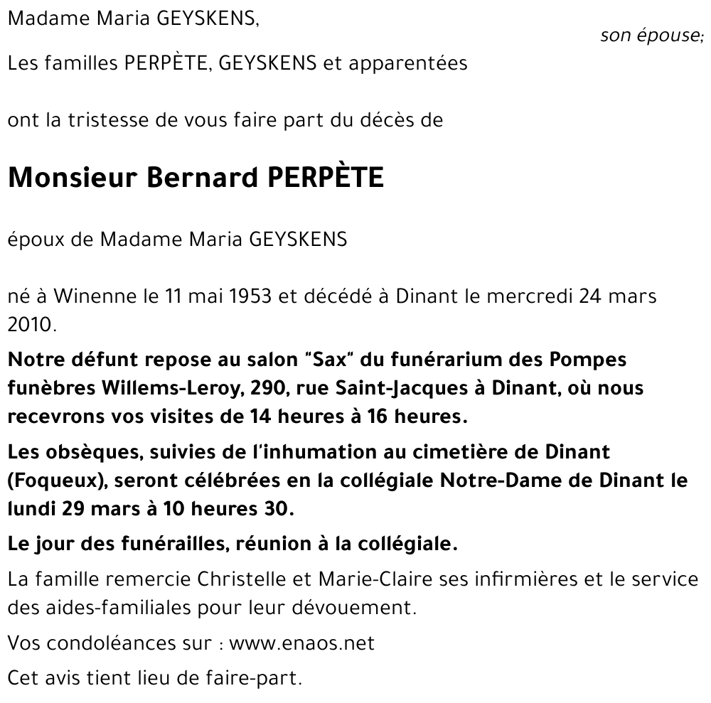 Bernard PERPÈTE
